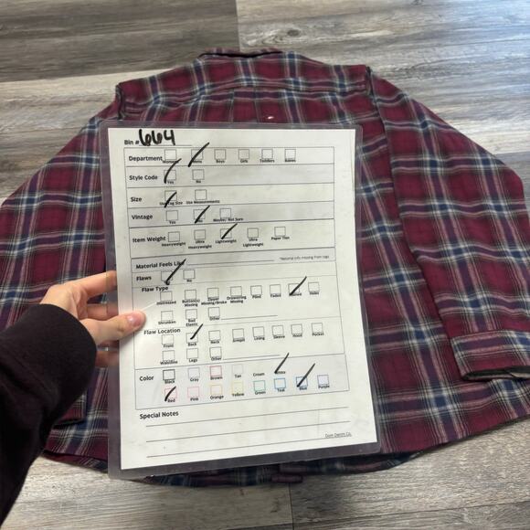 Eddie Bauer Red White Mens TL Relaxed Fit Plaid Tartan Flannel Button Down Shirt - Picture 8 of 10